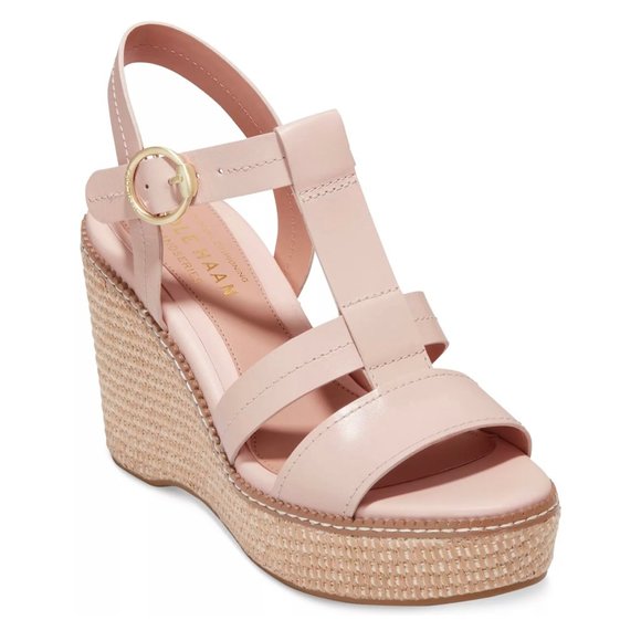 Cole Haan Shoes - COLE HAAN Women's Cloudfeel All Day Espadrille Wedge Sandals Peach Whip Pink 9B